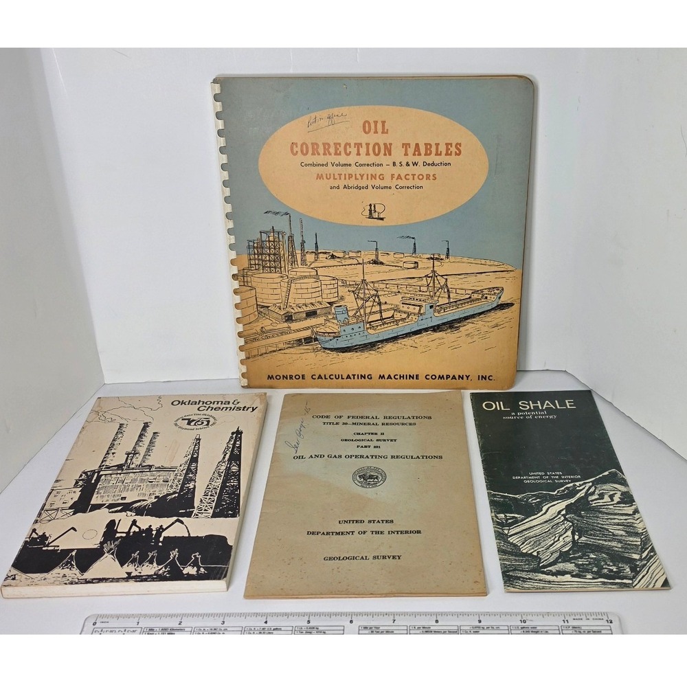 Vintage Oil Gas Ephemera Monroe Correction Tables Oklahoma USGS Reports Set 4